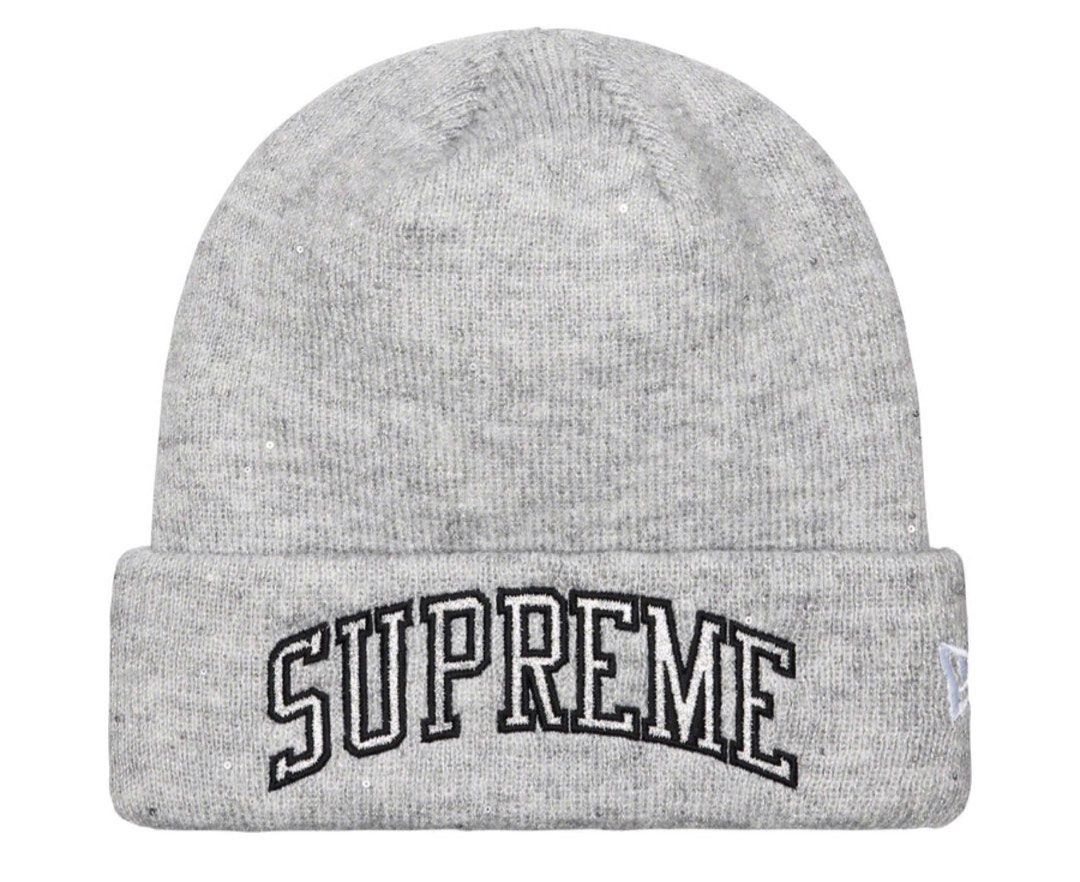 Supreme New Era Metallic Arc Beanie 冷帽, 女裝, 手錶及配件, 帽