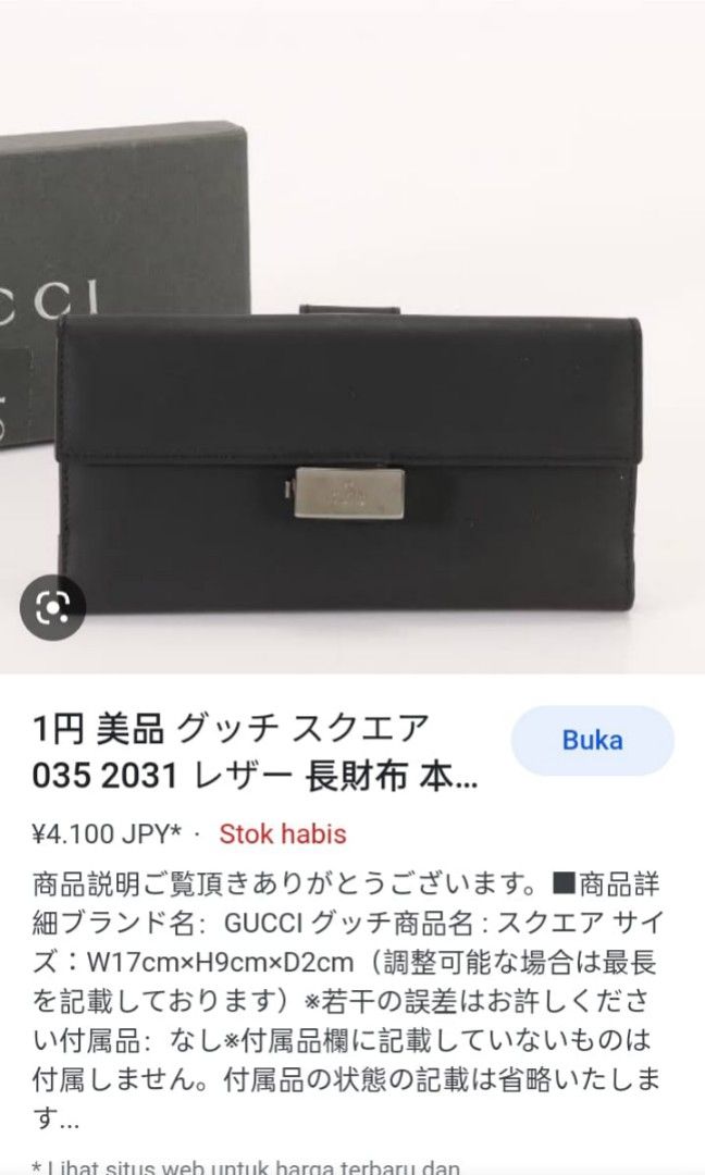 Tas tangan Gucci original, Fesyen Pria, Tas & Dompet , Dompet di Carousell