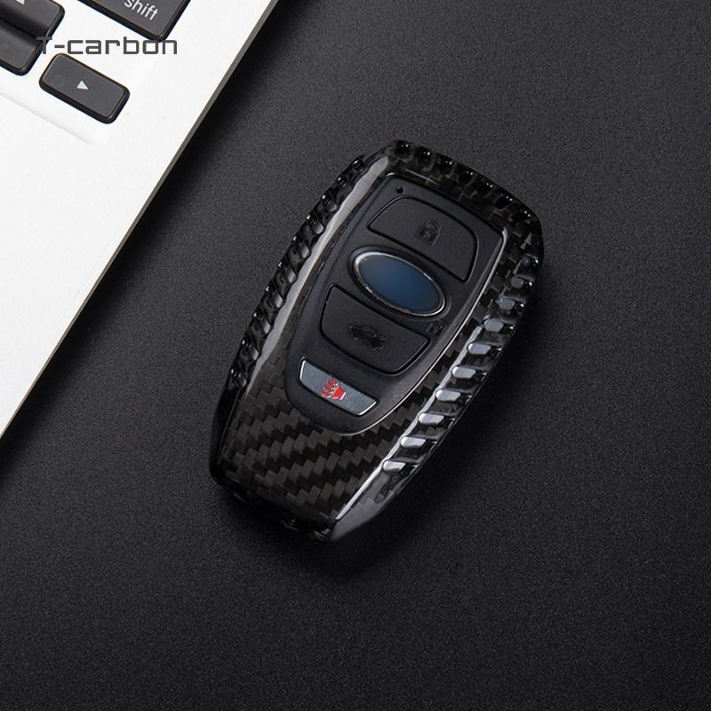 T Carbon Subaru Carbon Fiber Key Fob Case Car Accessories