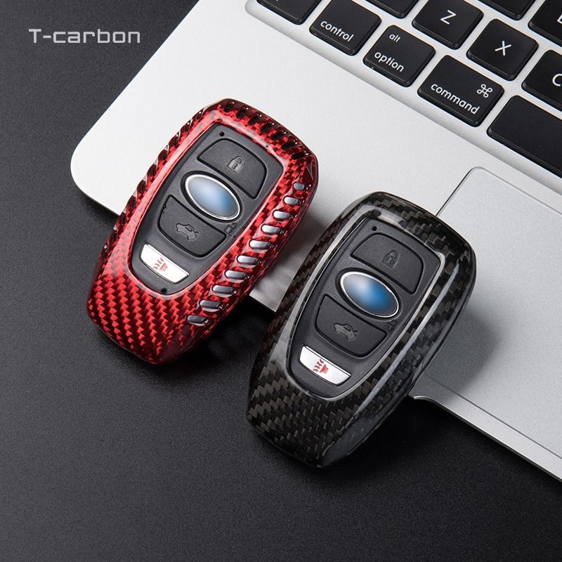 T Carbon Subaru Carbon Fiber Key Fob Case Car Accessories