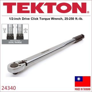 Tekton 1/2-inch Drive Click Torque Wrench, 25-250 ft. - lb. - 24340