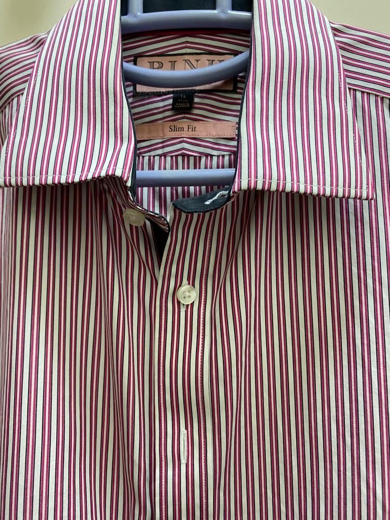 Thomas pink slim fit shirt sale