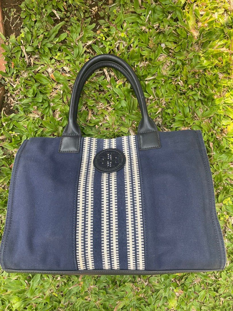 Tory Burch denim tote bag, Women's Fashion, Bags & Wallets, Tote Bags on  Carousell