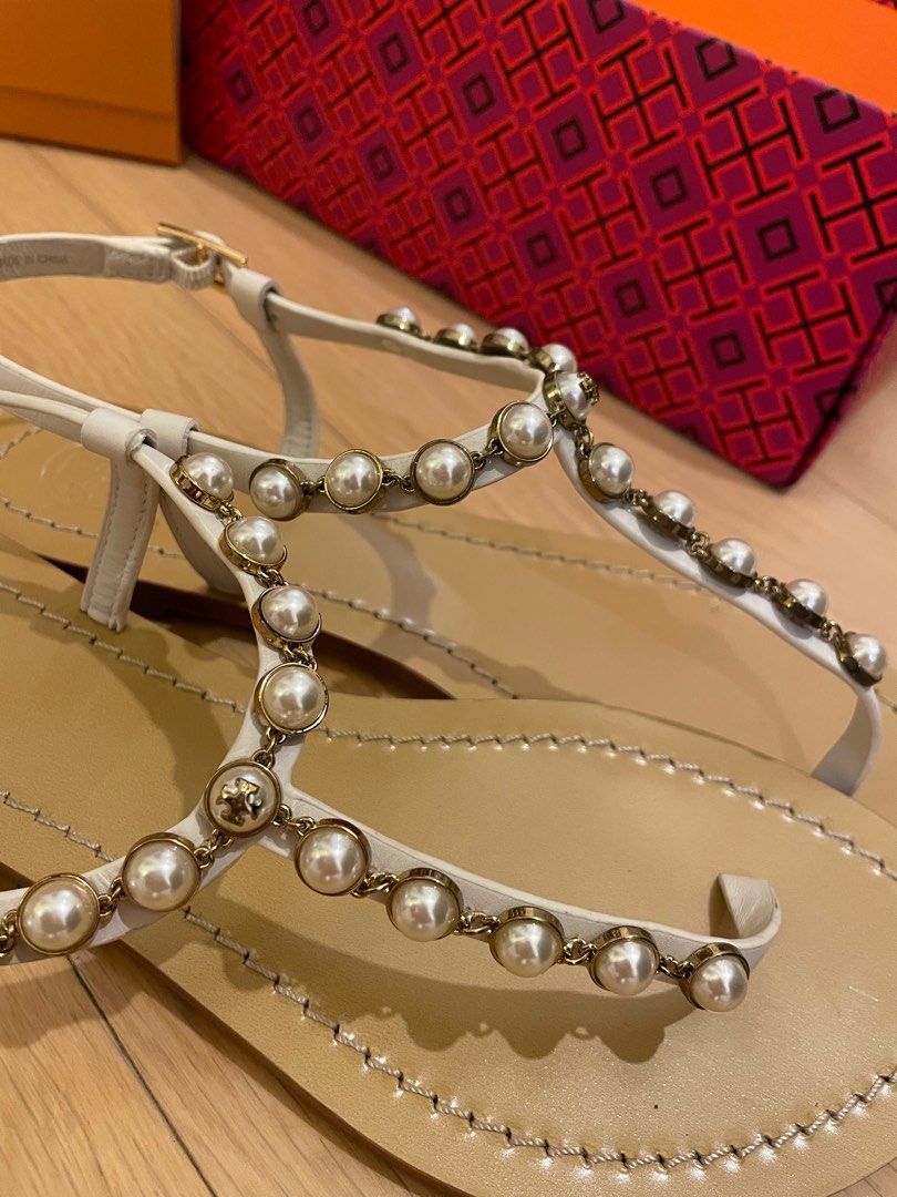 Tory burch emmy outlet sandals pearl