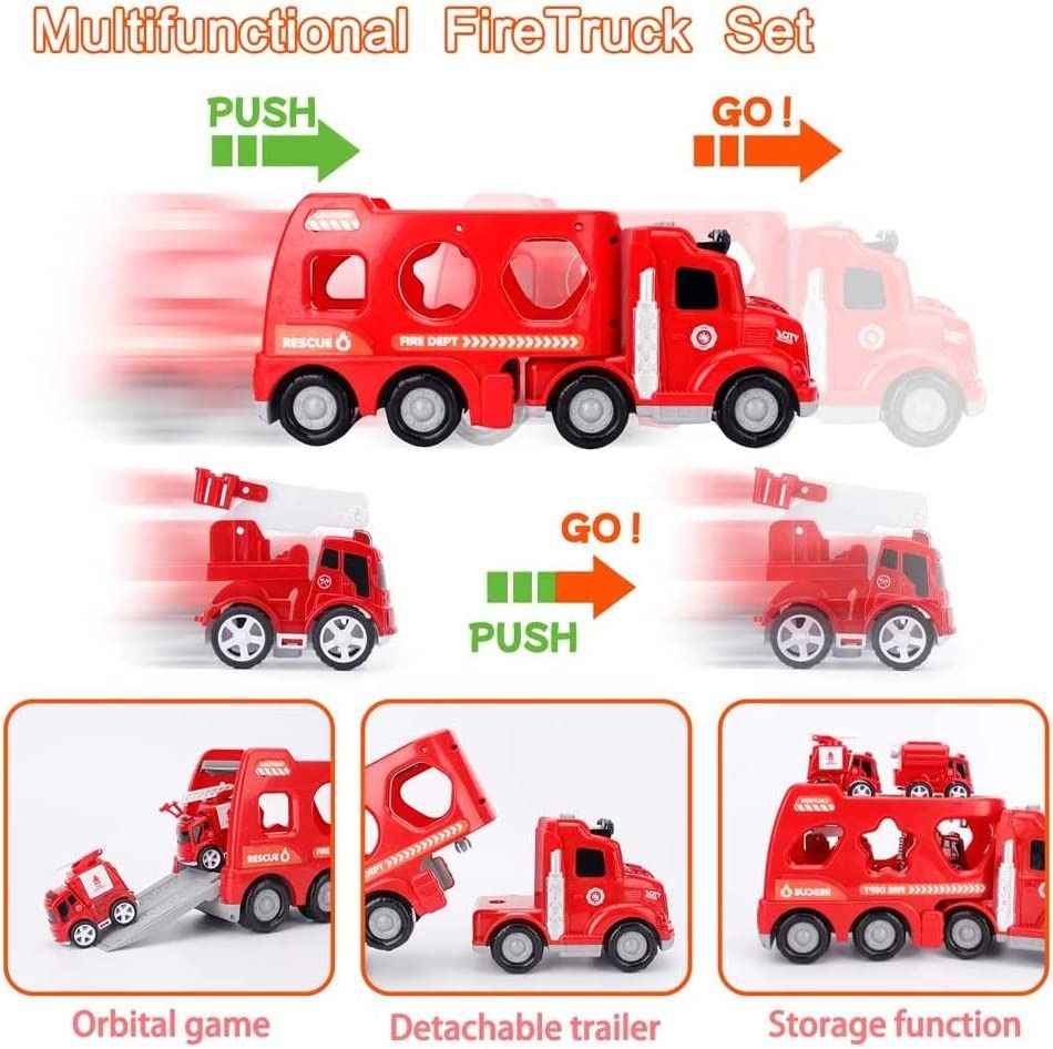 Toy Trucks Car for Year Old Toddler, 22 in Carrier Resuce