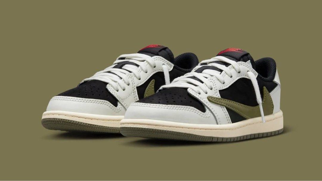 ⭐️倒勾⭐️Travis Scott x Air Jordan 1 Low OG “Olive”, 女裝, 鞋