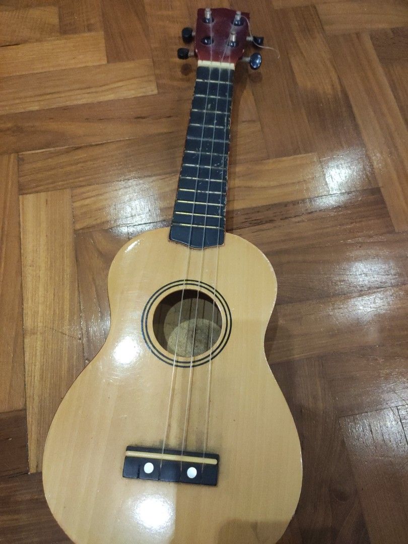 Ukulele with missing string, Hobbies & Toys, Toys & Games on Carousell