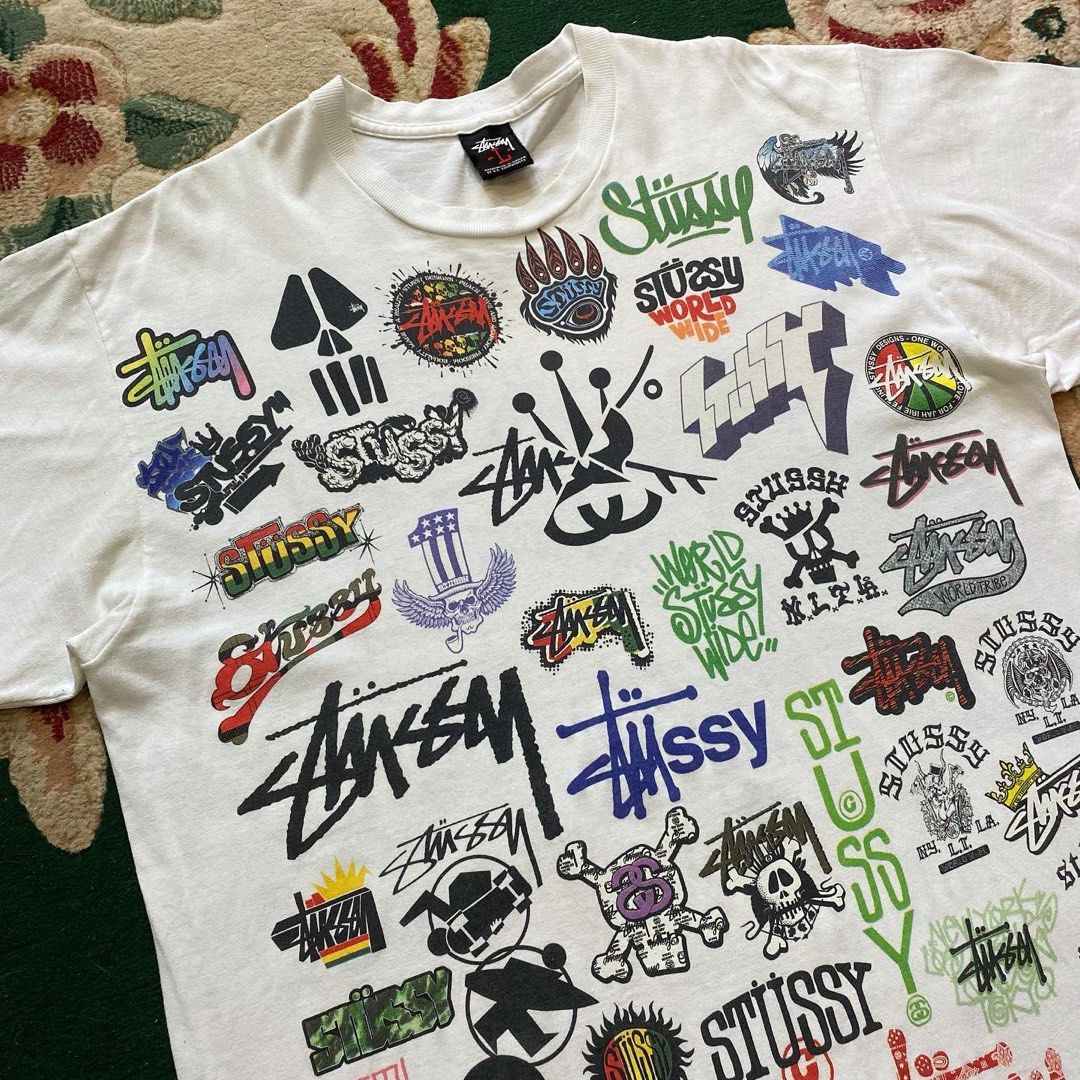 Vintage Stussy Multi-logo 00's T-shirt – ATTASTORES