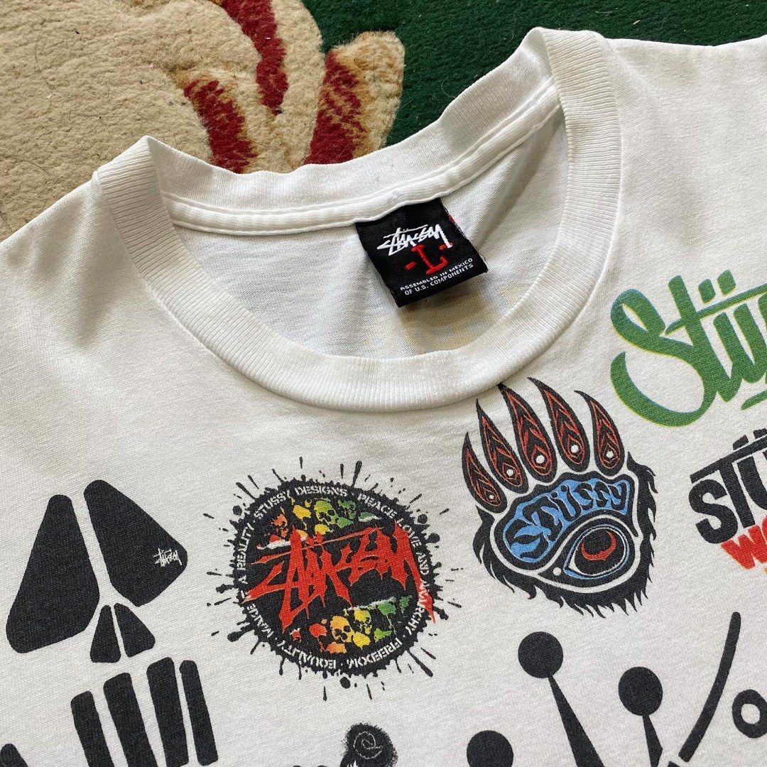 Vintage Stussy Multi-logo 00's T-shirt – ATTASTORES