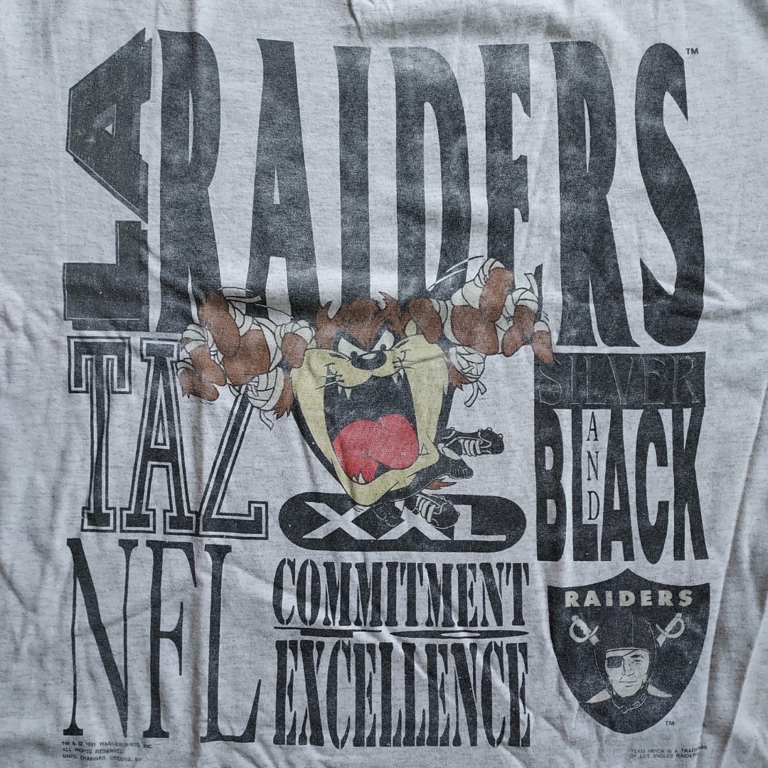 SUPER VINTAGE 90s latest Awesome Vintage Authentic Raiders Gear 3/4 Sleeve