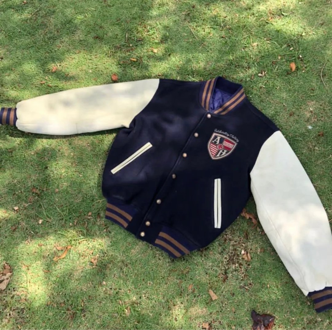 Vintage leather Varsity Jacket, Men's Fashion, Coats, Jackets and