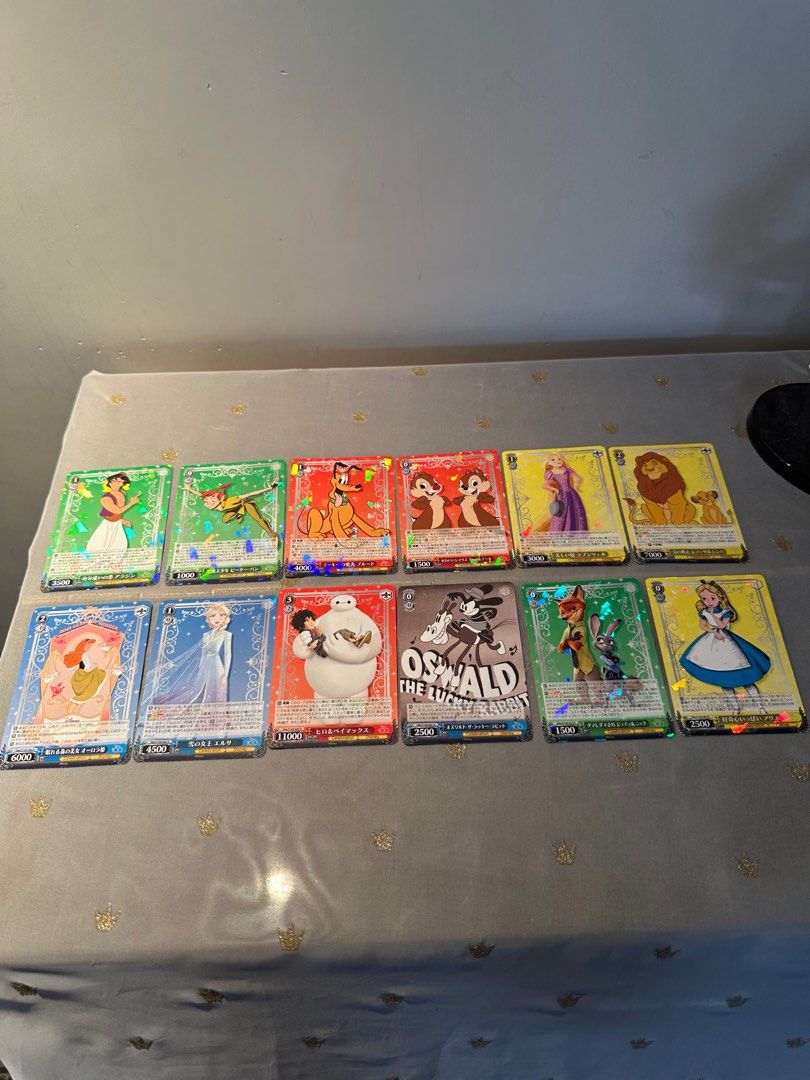 Weiss Schwarz Disney 100 years of wonder R cards, 興趣及遊戲, 玩具
