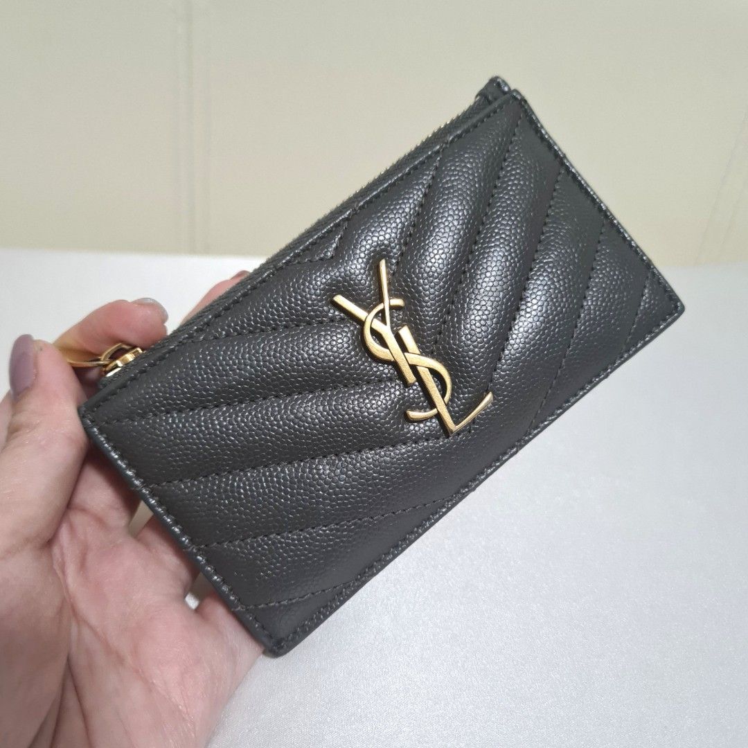 YSL cardholder with zip / receipt&carton, Luxury, Bags & Wallets