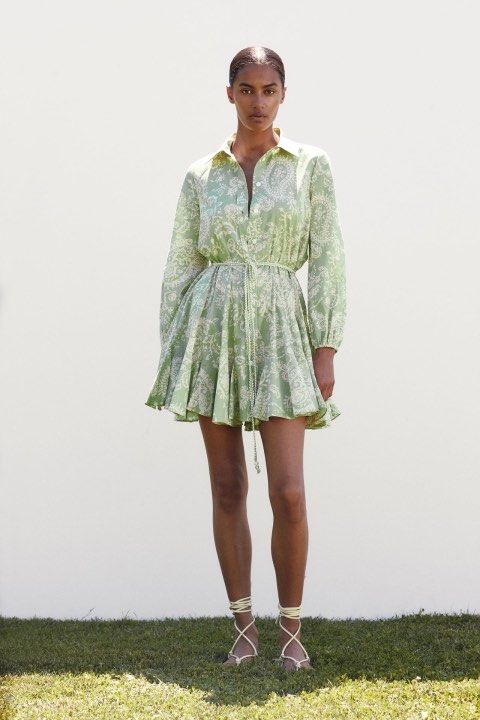 Green mini dress zara 2025