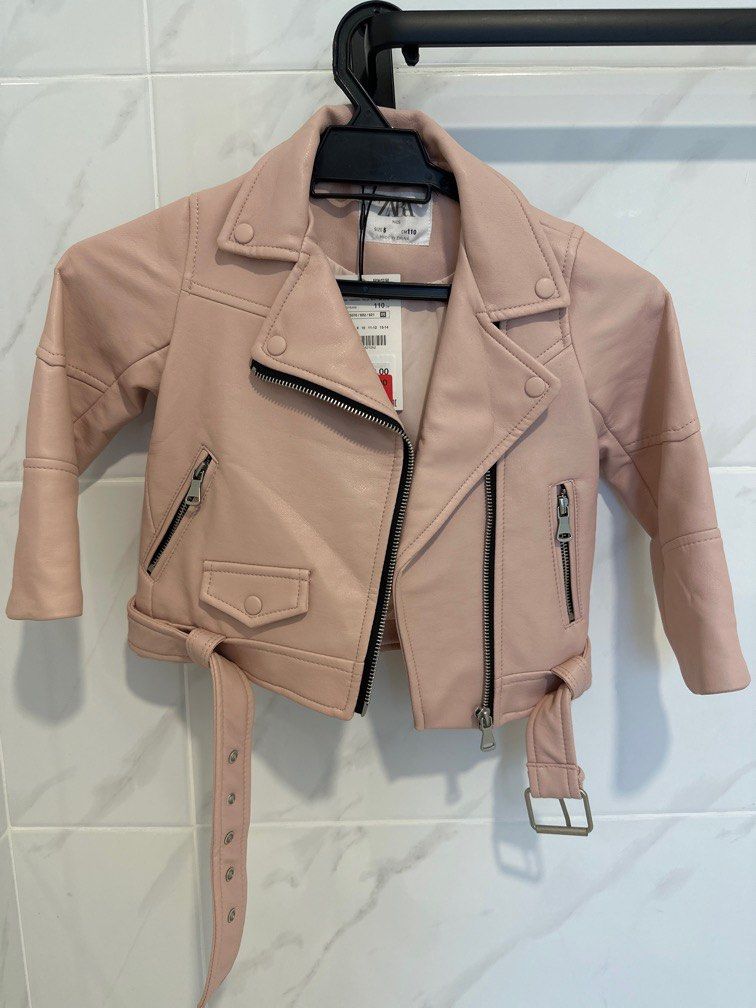 Kids pink biker jacket online