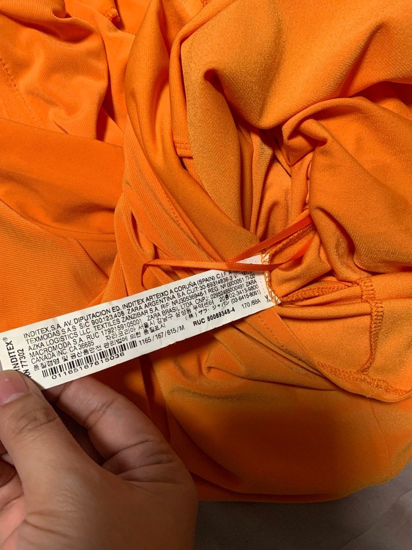 Zara Orange Slip Dress, Women's Fashion, Dresses & Sets, Dresses on