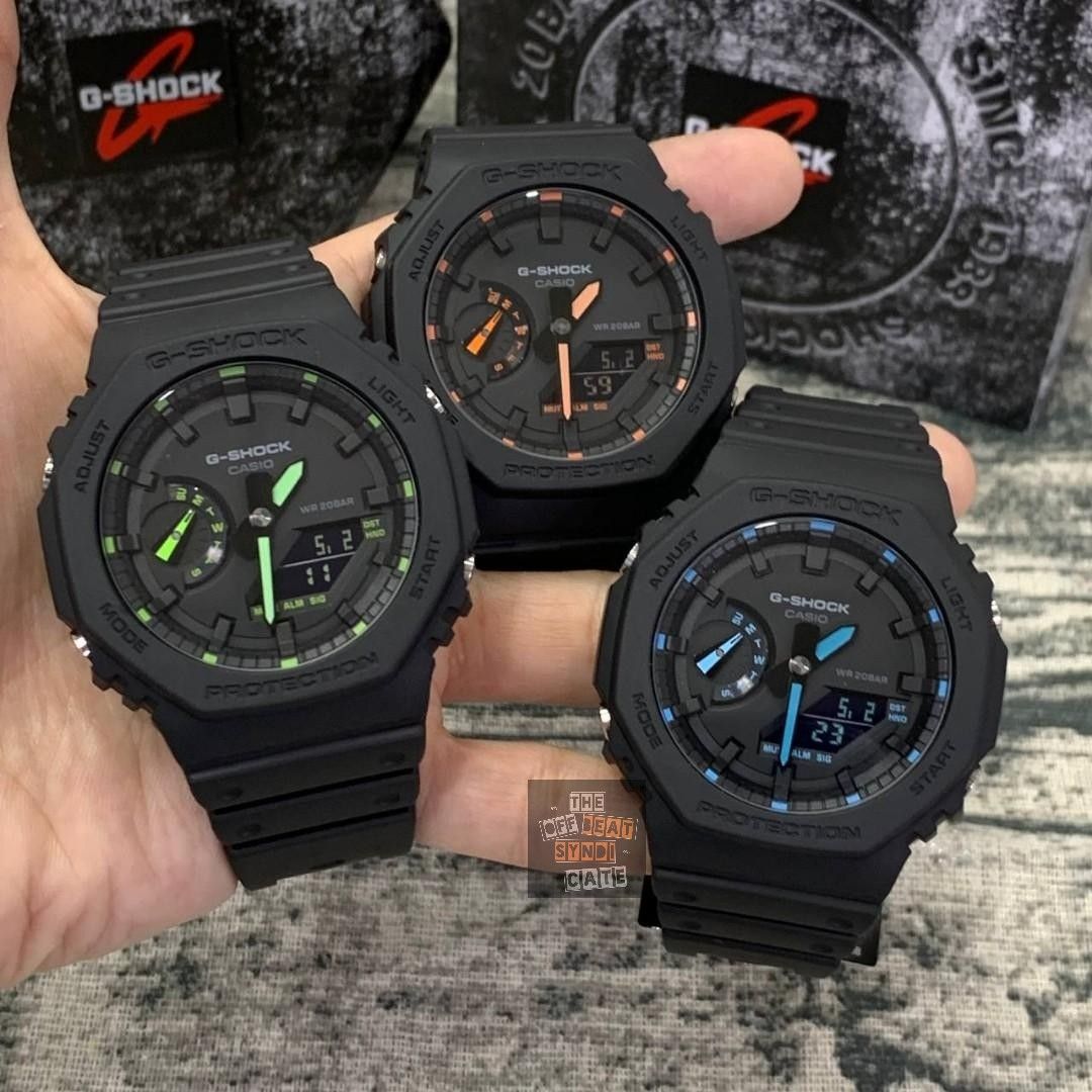 100% Original Casio G-Shock GA-2100 Neon Accent Series Men's Watch ...