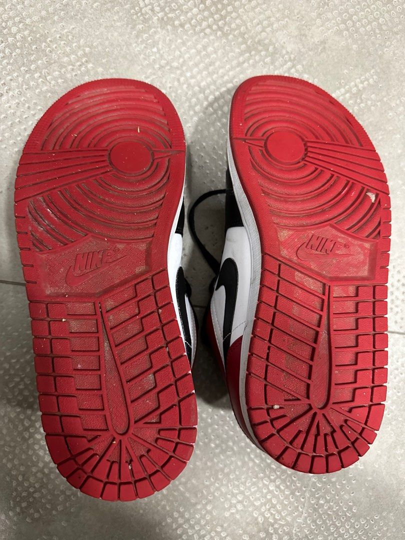 100 original Nike Air Jordan 1 Low Bred Toe, Men's Fashion, Footwear