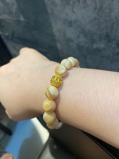 18k barrel gold hongkong rare beads real gold pawnable