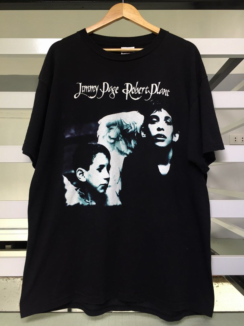 T-shirt Vintage 1998 Jimmy Page & Robert Plant Walking Into Clarksdale - Taille XL Noir - Occasion Très Bon état