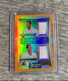 2016-17 Panini Select Double-Team Memorabilia Orange Prizm /75 Cristiano Ronaldo & Gareth Bale