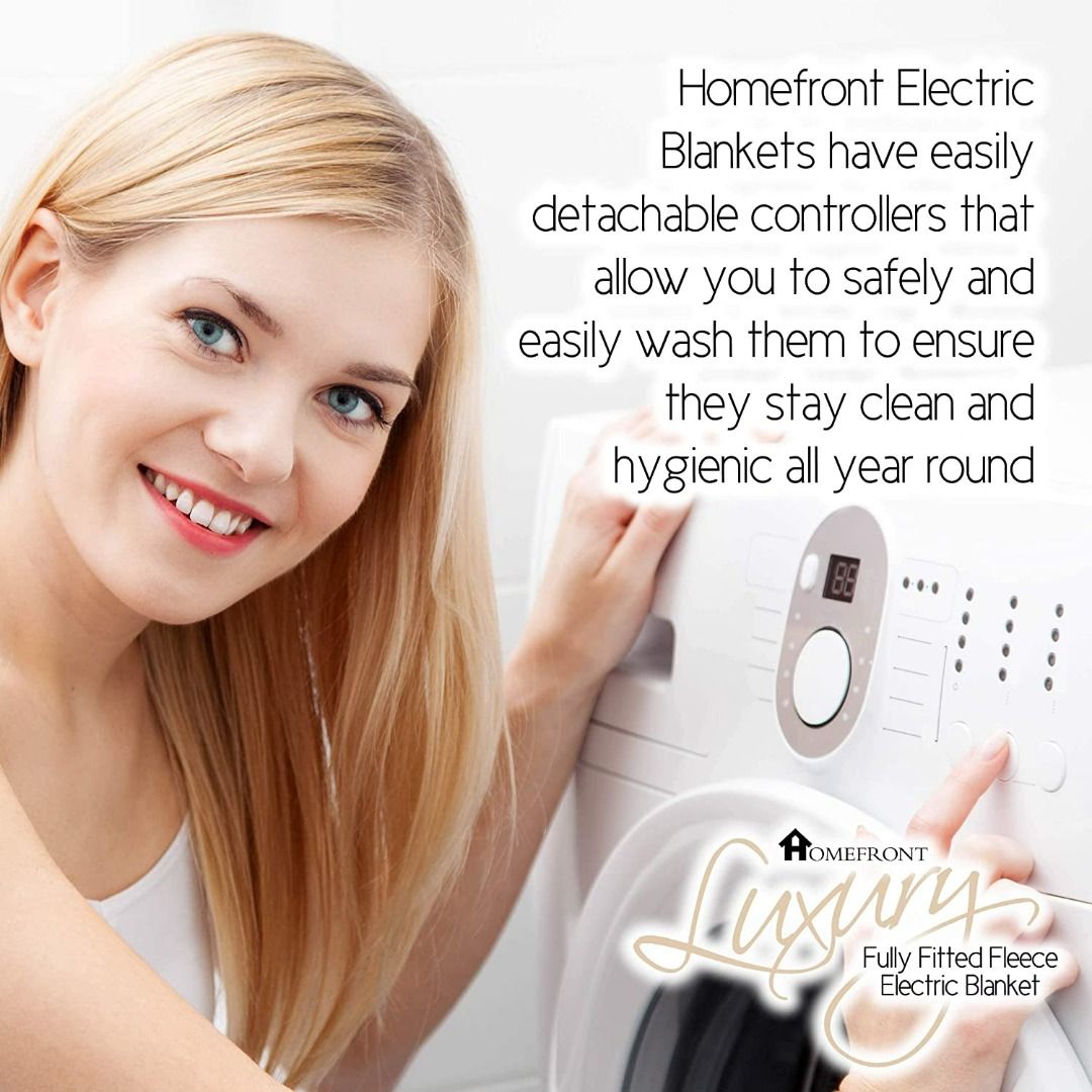3654) HOMEFRONT ELECTRIC BLANKET KING SIZE BED DUAL CONTROL 152 X 203