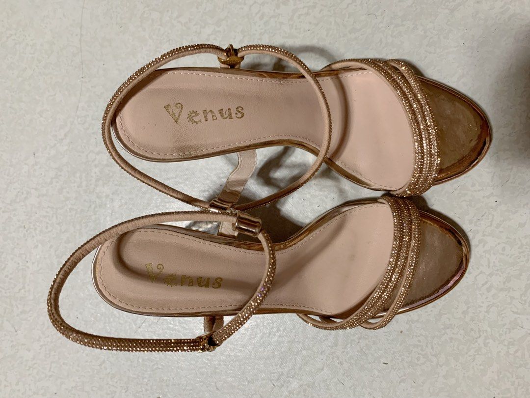 Rose gold 3 inch heels top