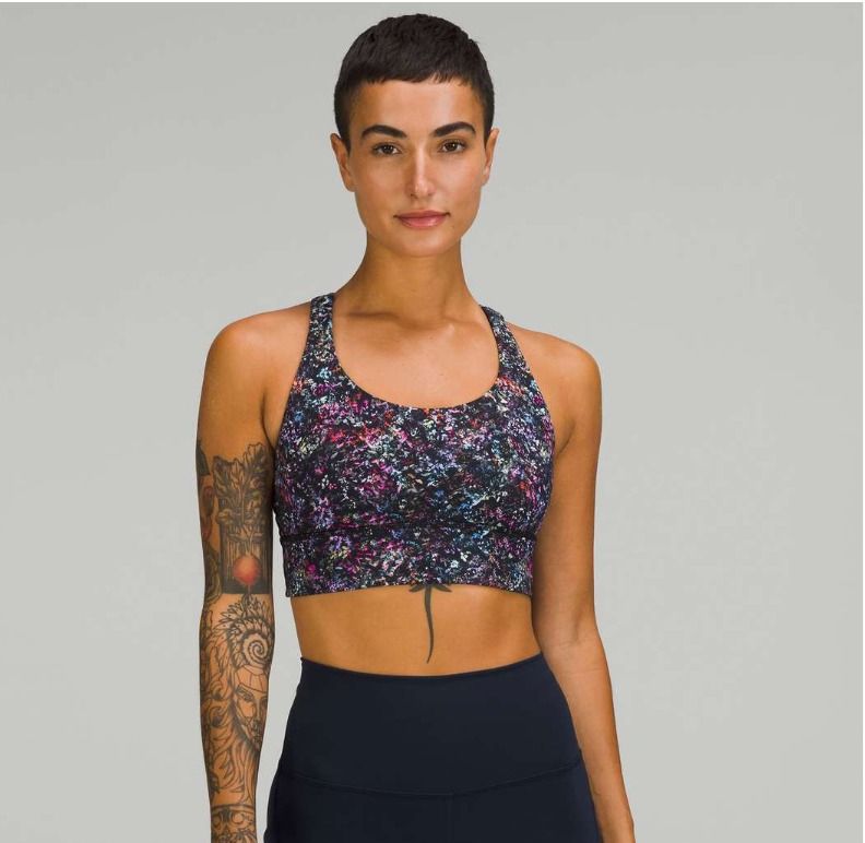 4 lululemon Floral Spray Multi Energy Bra Long Line Women s Fashion Activewear on Carousell