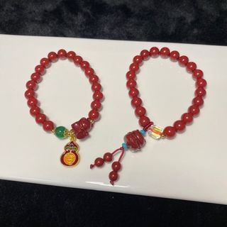 天然招財貓紫金砂單圈 設計款（含量80%起）8mm手珠手串