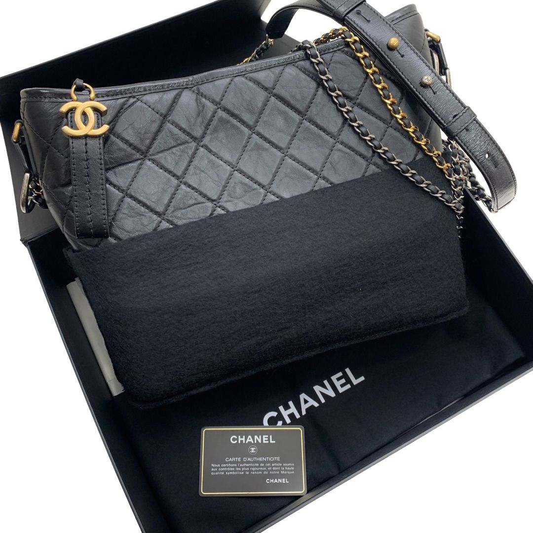 全新CHANEL流浪包中碼AS1521 黑色牛皮Chanel's Gabrielle Hobo #BRAND NEW #香榭站正品, 名牌,  手袋及銀包- Carousell