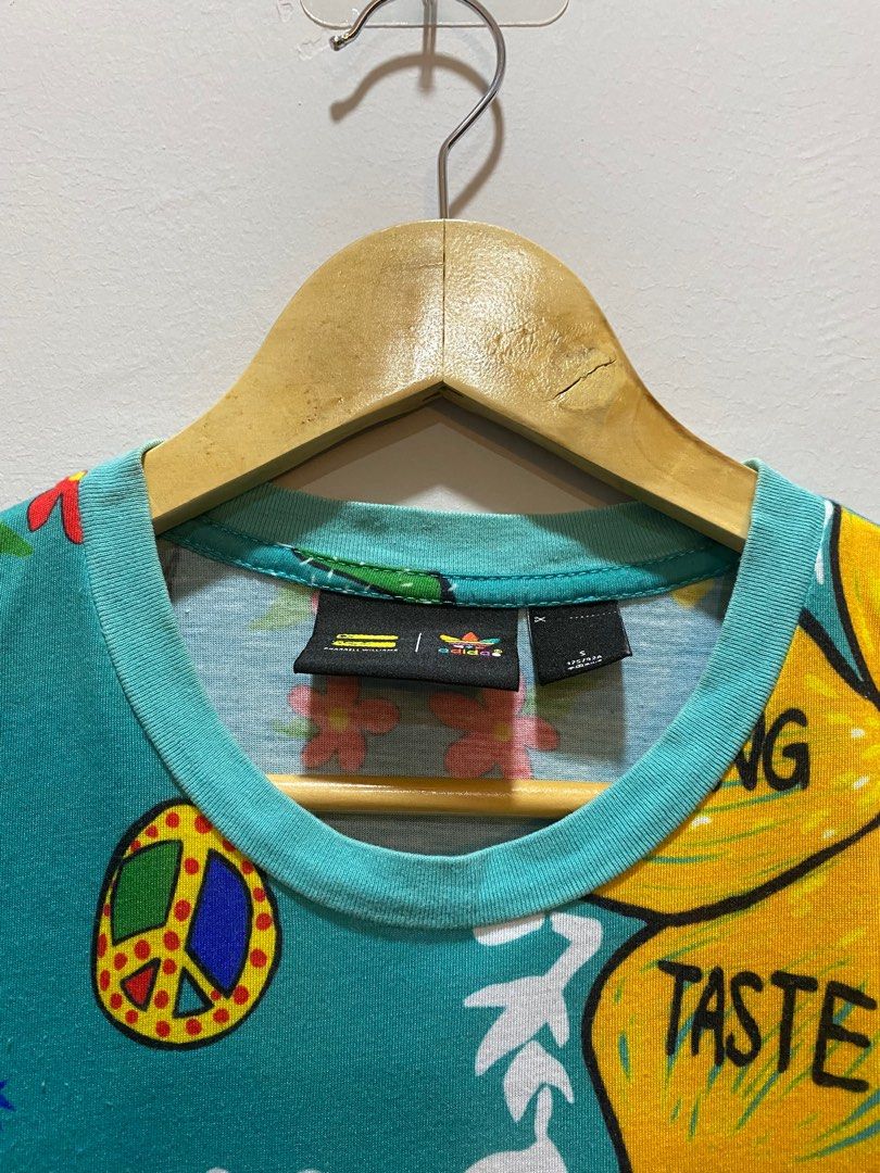 Adidas x Pharrell Williams Art Shirt Men s Fashion Tops Sets