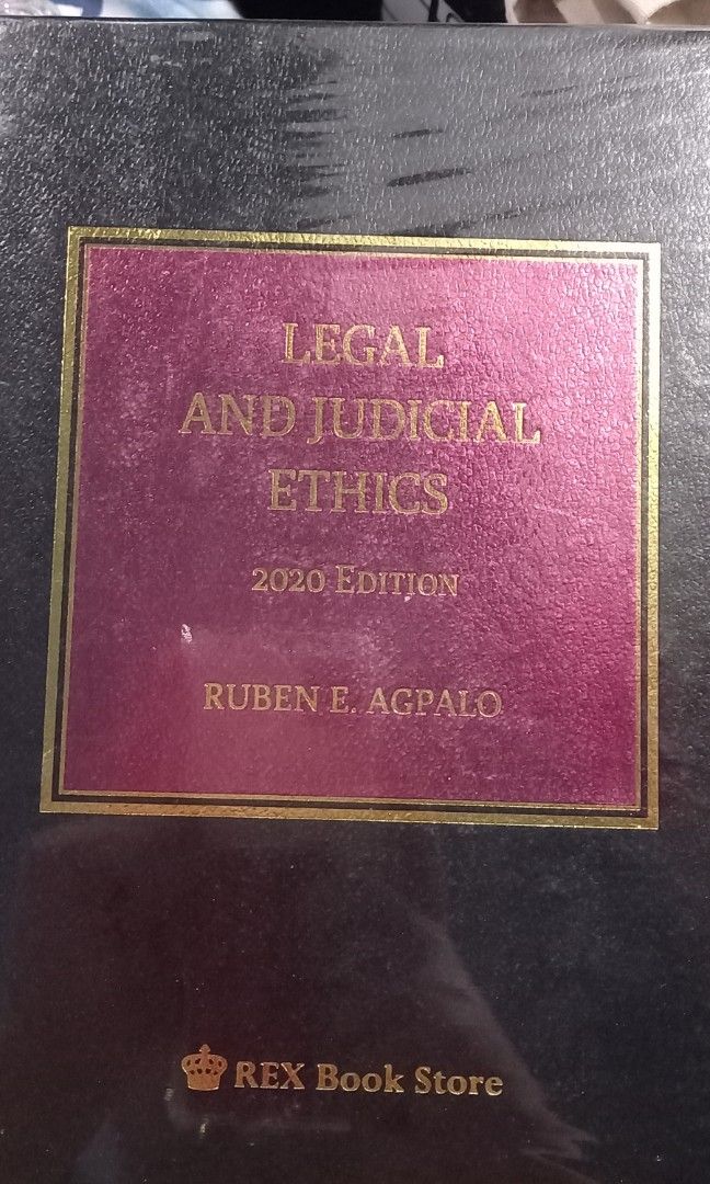 AGPALO 2020 LEGAL AND JUDICIAL ETHICS, Hobbies & Toys, Books