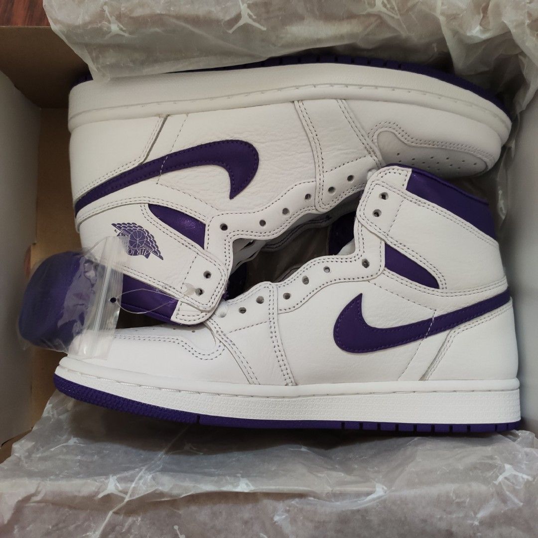Air Jordan 1 White Court Purple