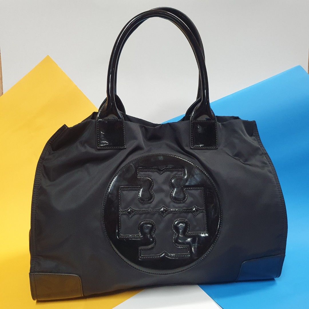 Tory burch large black tote deals
