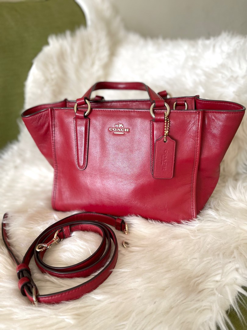 AUTHENTIC COACH LTH MINI CROSBY IN RED, Women's Fashion, Bags & Wallets ...