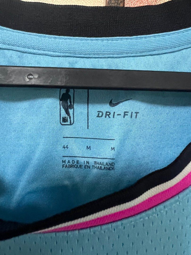 🔥RARE Authentic Nike Miami Heat Wade Herro Sunset Vice City Pink Jersey  Size M 