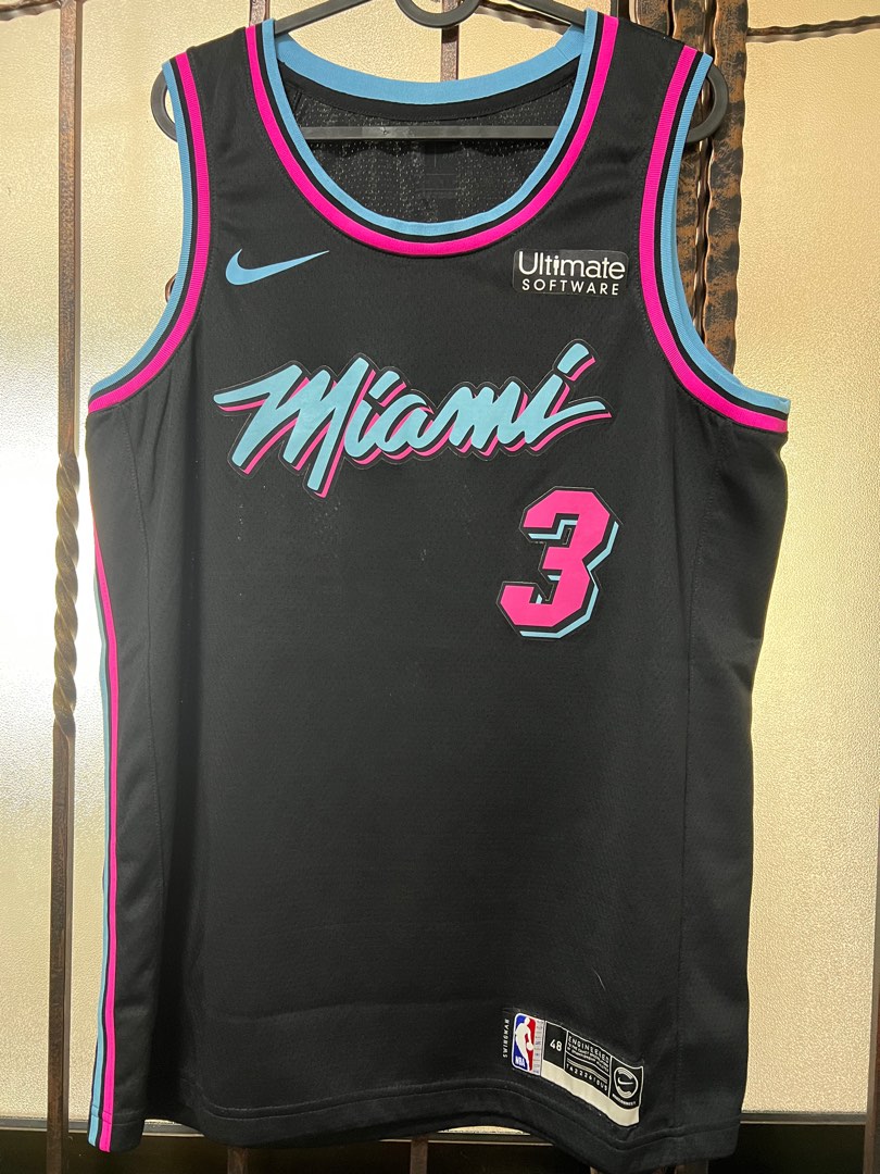 Youth M (10/12) Nike Dwyane Wade #3 Miami Heat City Edition Swingman Jersey