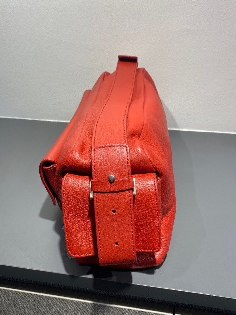 Authentic Furla Leather Bowling Bag