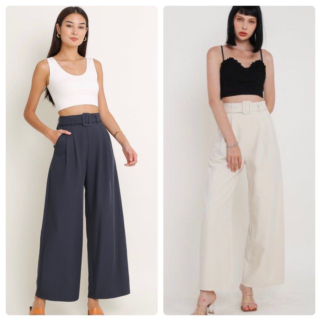 SPG Bailey pants in Hale Navy  Ecru, Women's Fashion, Bottoms, Other  Bottoms on Carousell