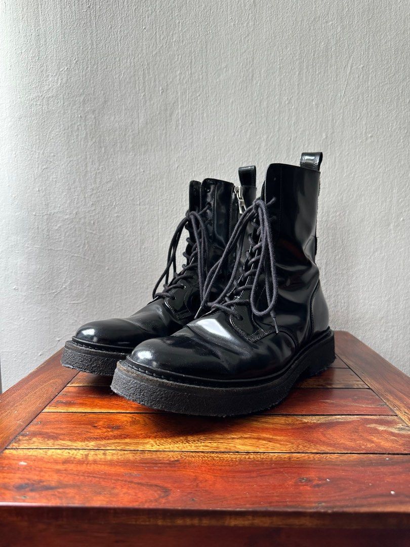 Ann D Leather Black Combat Boots DIOR NAVIGATOR Alternative   rQualityReps