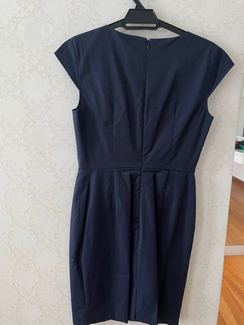 calvin klein light blue dress Ruffle Code Black Mini Dress main image 1