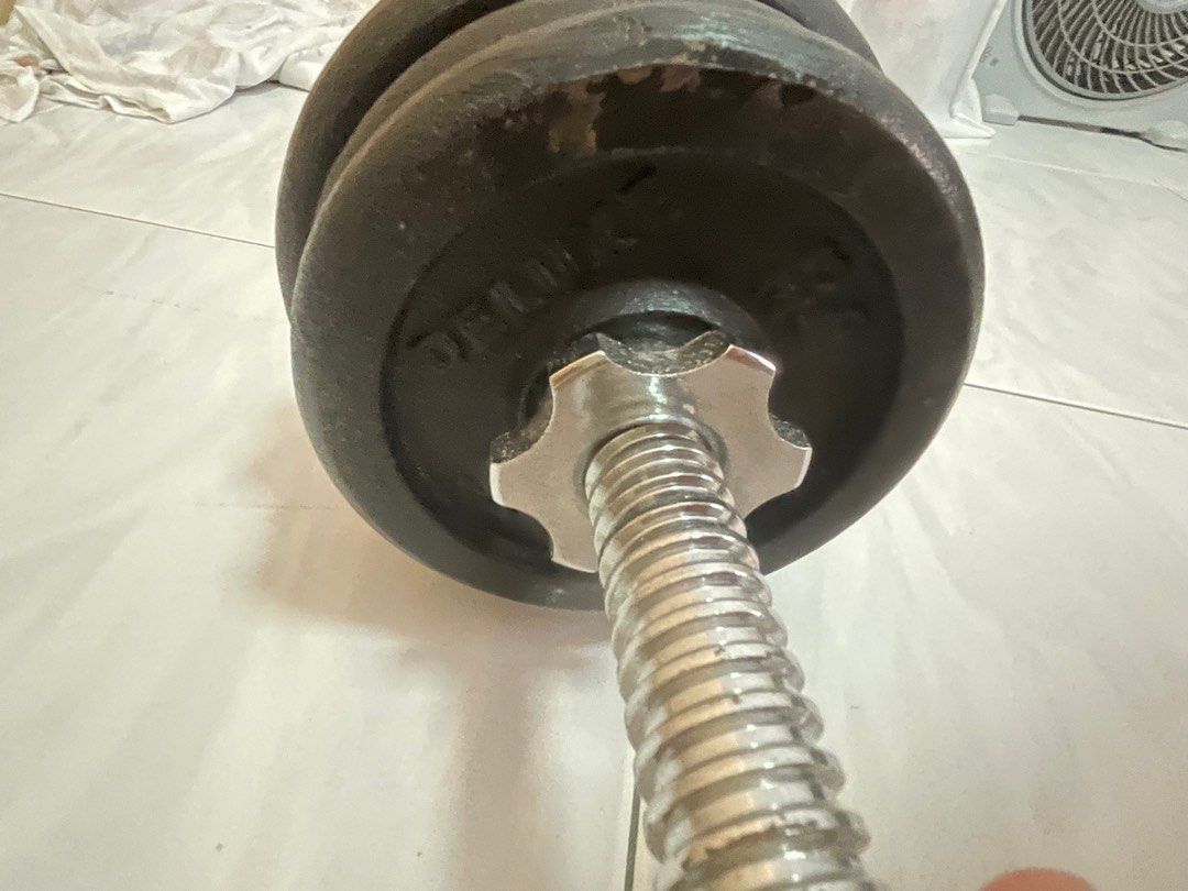 Bar & dumbbell composedly, Sports Equipment, Exercise & Fitness ...