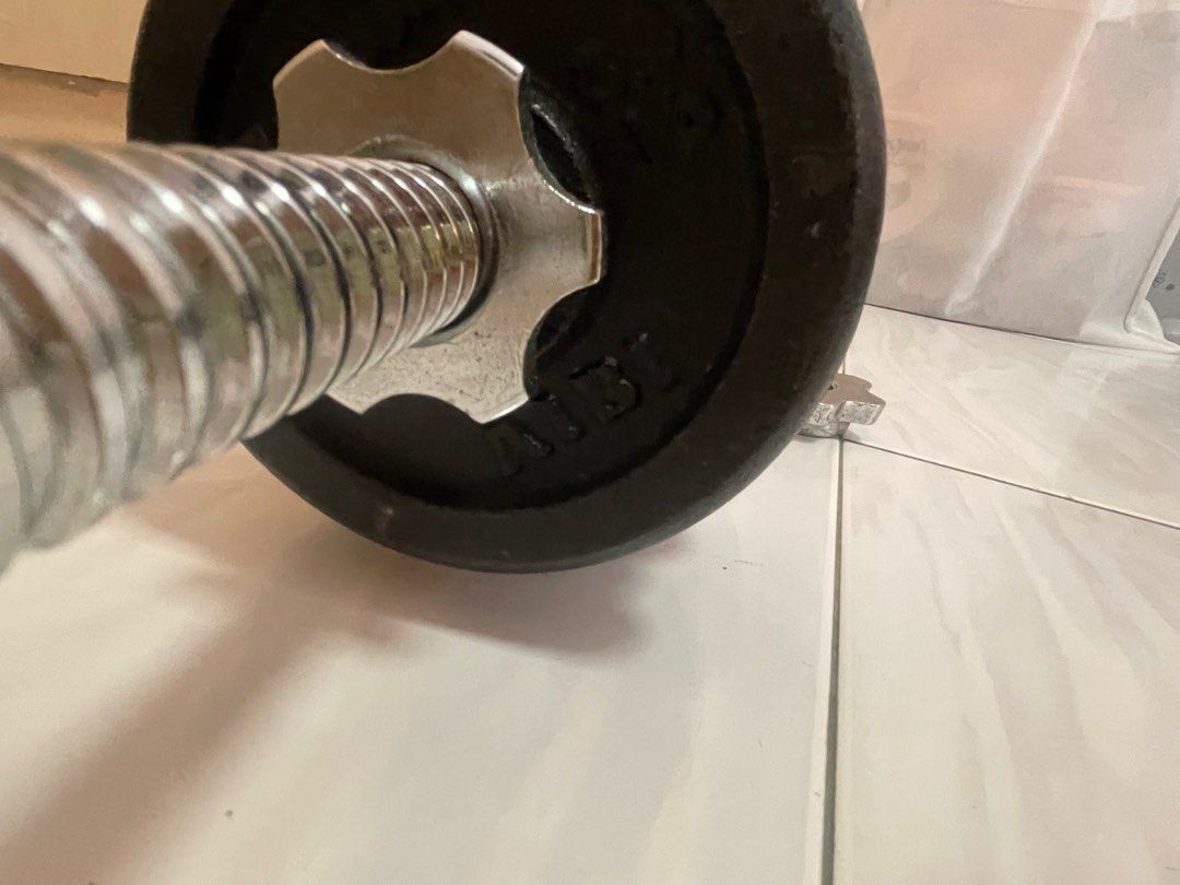 Bar & dumbbell composedly, Sports Equipment, Exercise & Fitness ...