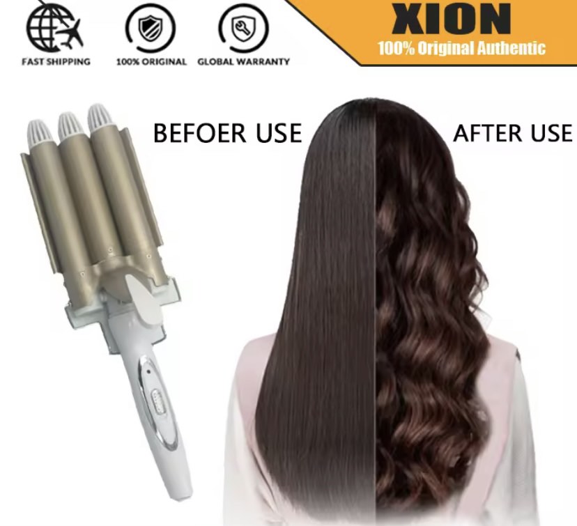 Beach Waves Hair Curler Iron 3 Barrel on Carousell