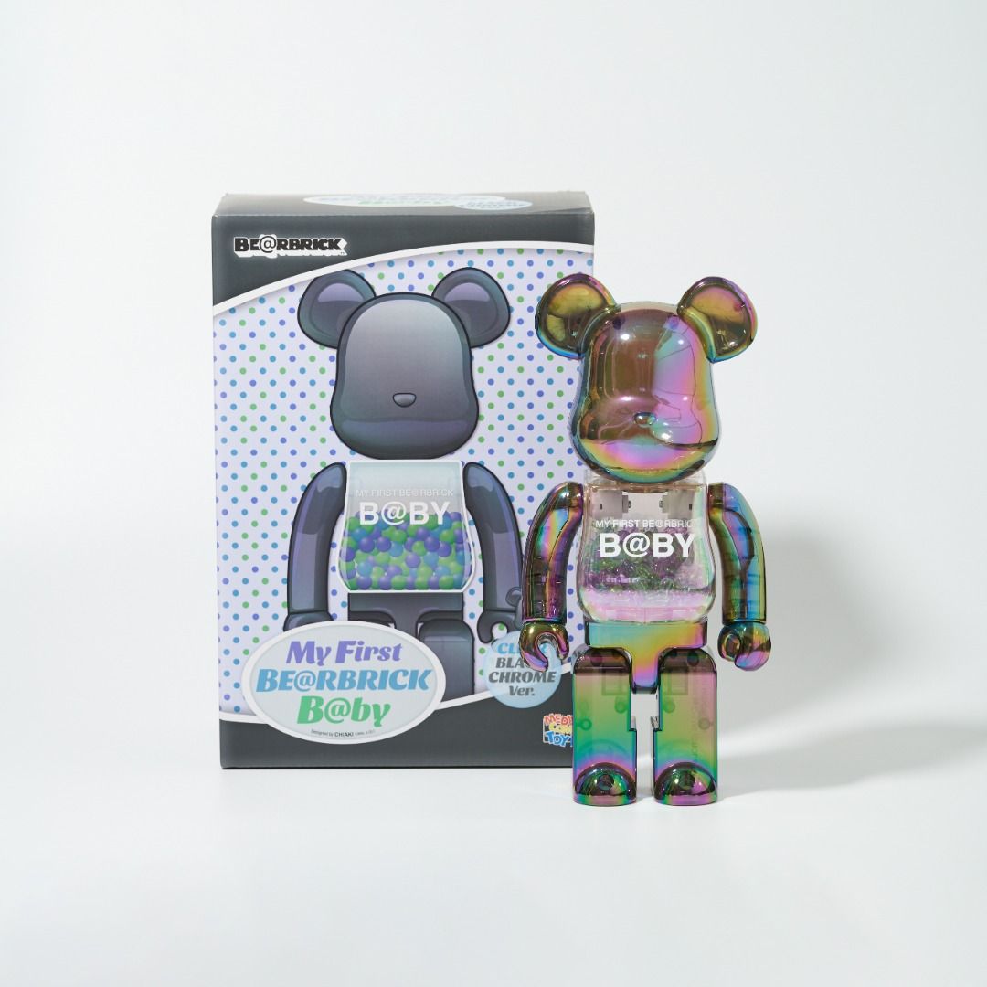 Bearbrick Baby Clear Black Chrome 400% My First Be@rbrick B@by