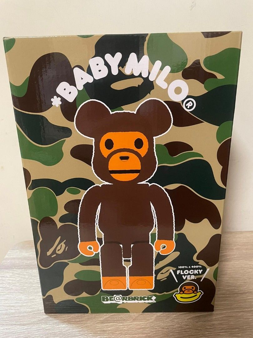 Bearbrick BABY MILO Flocky Ver. 100％ & 400％, 興趣及遊戲, 玩具