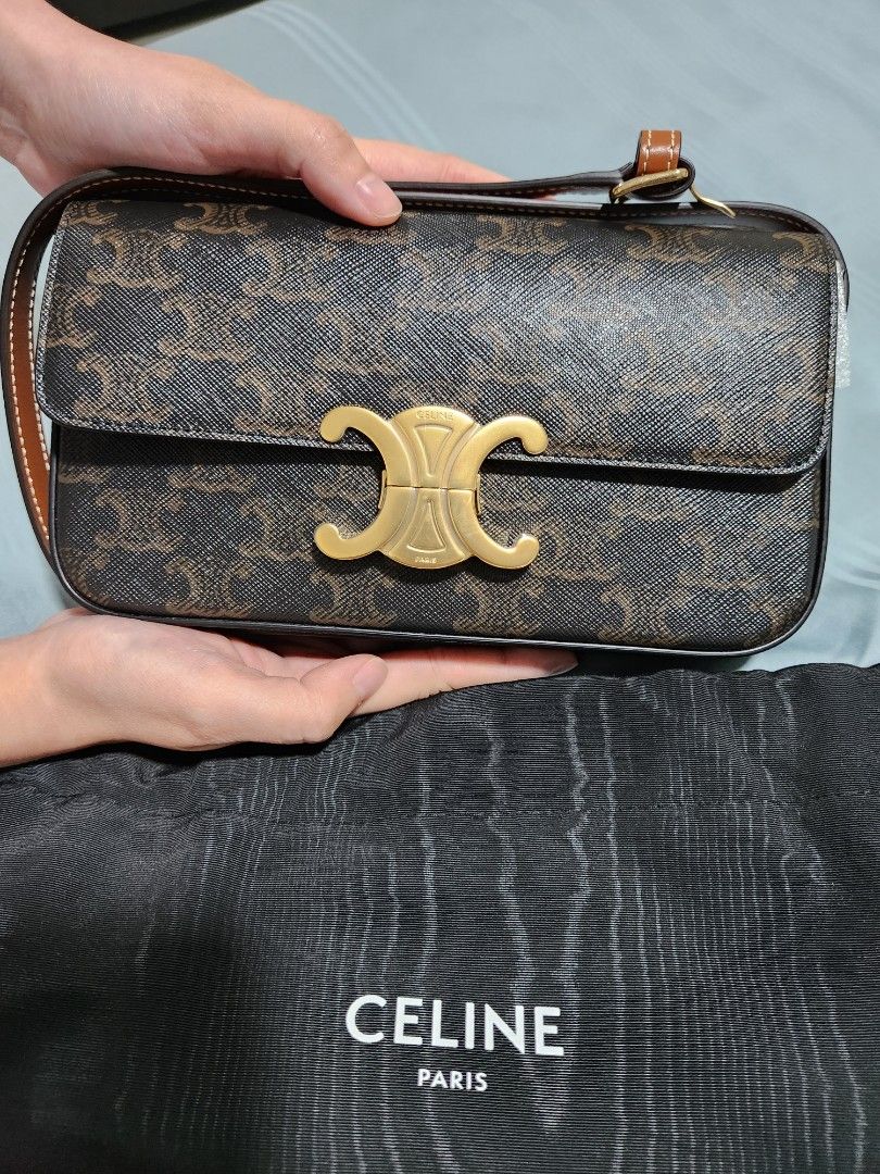 BNIB CELINE TRIOMPHE SHOULDER BAG IN TRIOMPHE CANVAS AND