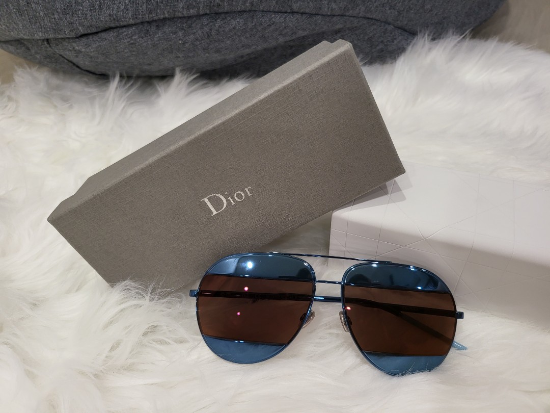 Split aviator sunglasses Dior Gold in Metal  31770720