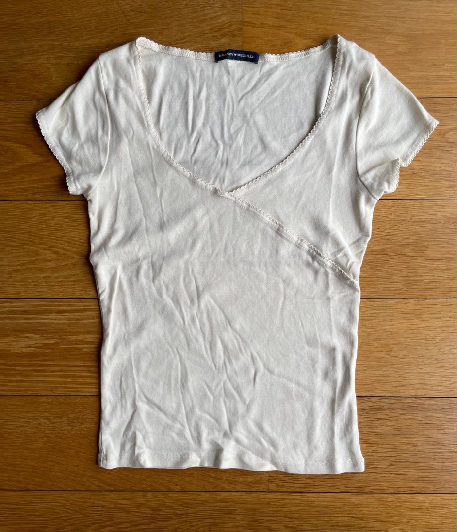RARE brandy melville mayson top in white authentic instock