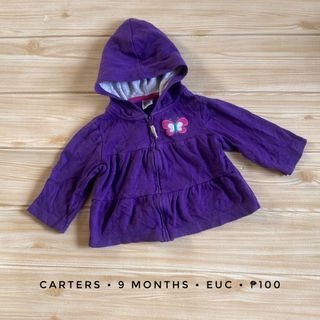 Carters Purple Hoodies Jacket 9M